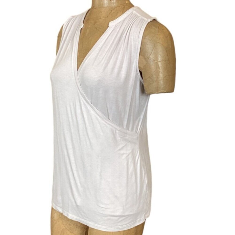 Banana Republic Faux Wrap Sleeveless V-Neck‎ Tank Top Beige S #136M